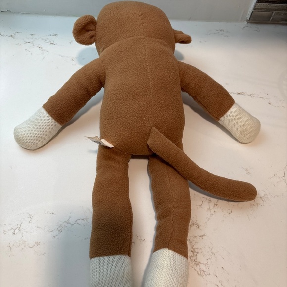 19 inch Dan Dee Sock Monkey with red heart bow - Picture 5 of 6